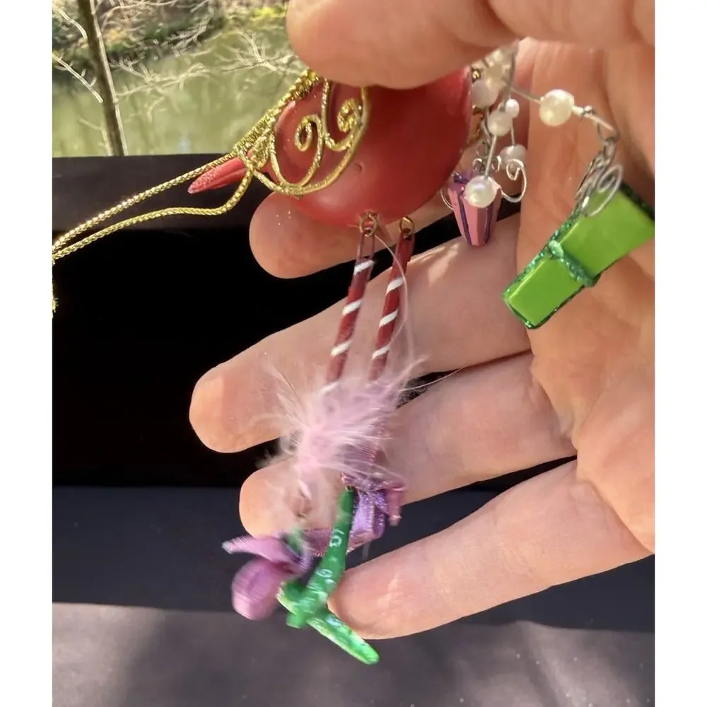 Vintage Katherines Collection Dangle Leg Red Bird Christmas Ornament Rare! -K2